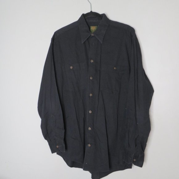 Scott Barber black‎ cotton button front shirt - Picture 1 of 4